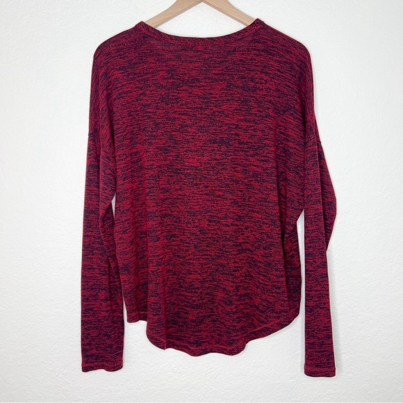 Rag & Bone Hudson Long Sleeve Shirt Red Space Dye Top size Medium - Picture 4 of 6